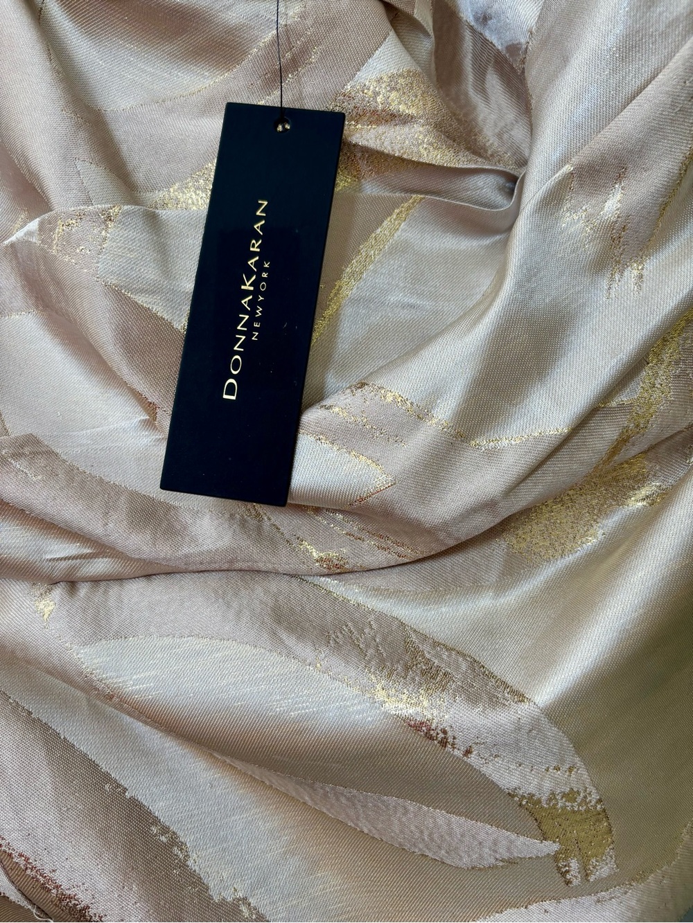NWT Donna Karan Jacquard Metallic Maxi Gown Size 12 - Picture 8 of 10